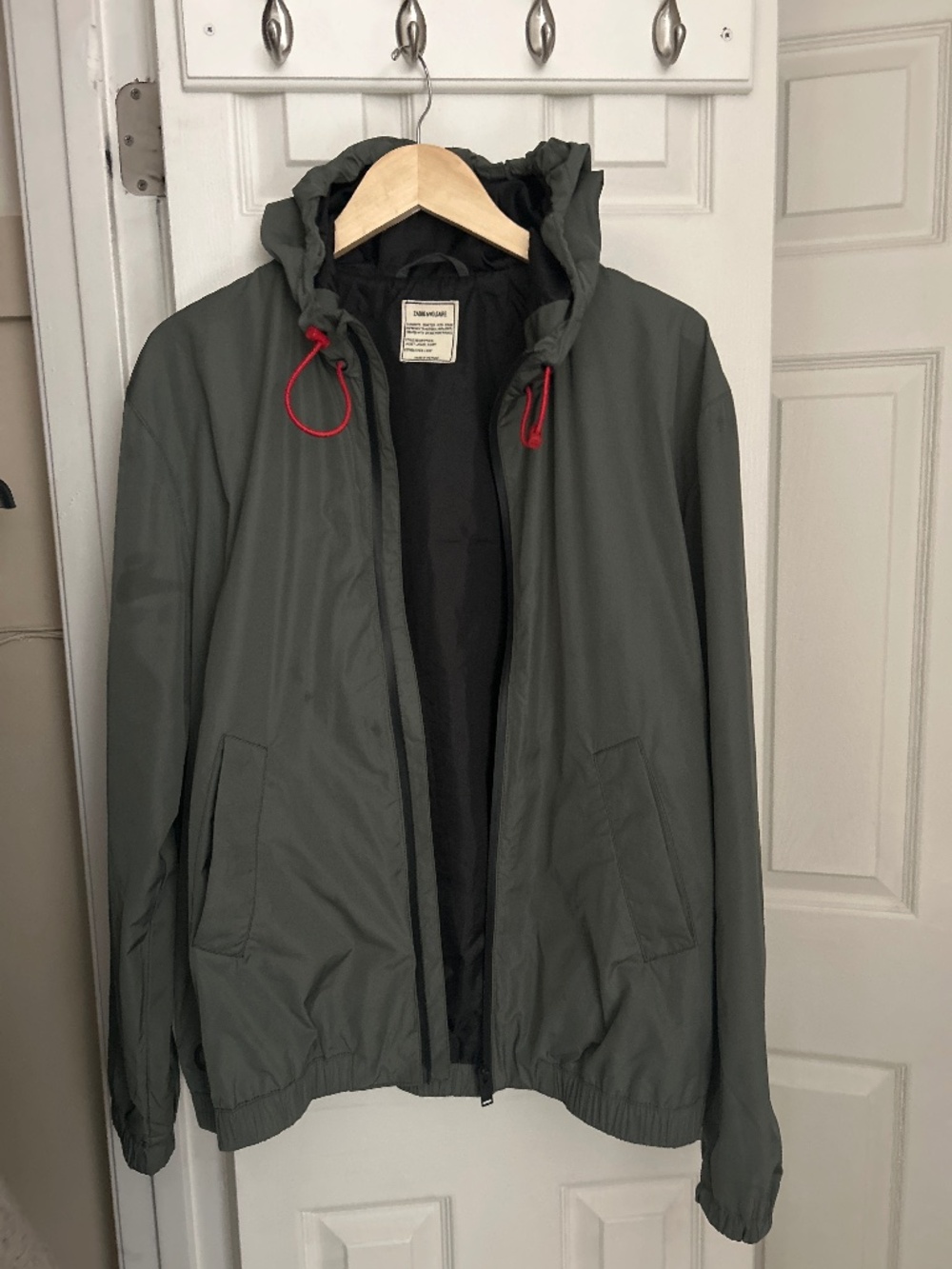Men’s L Zadig & Voltaire hooded rain jacket